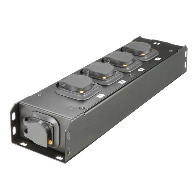 Adam Hall Power Strip     Black And Yellow Power Input     Black And Yellow Power Output Proport   Tt