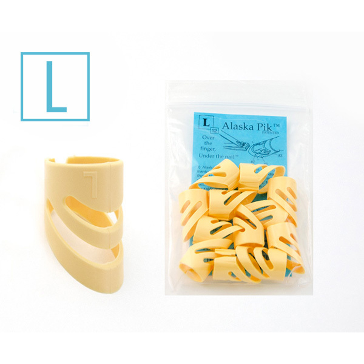 Alaskapik Plastic Large Fingerplektre  12 Stk