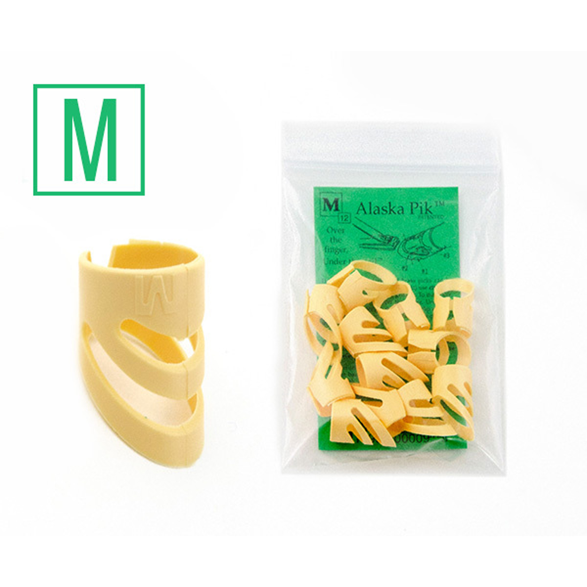 Alaskapik Plastic Medium Fingerplektre  12 Stk