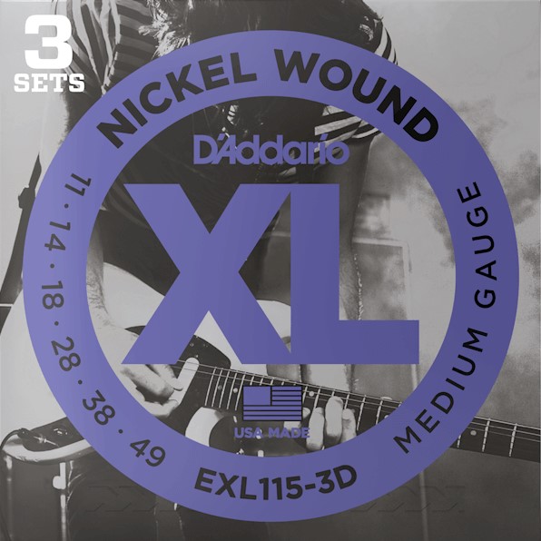 Addario   115-3d   Pack El-guitar Strenge 011 049