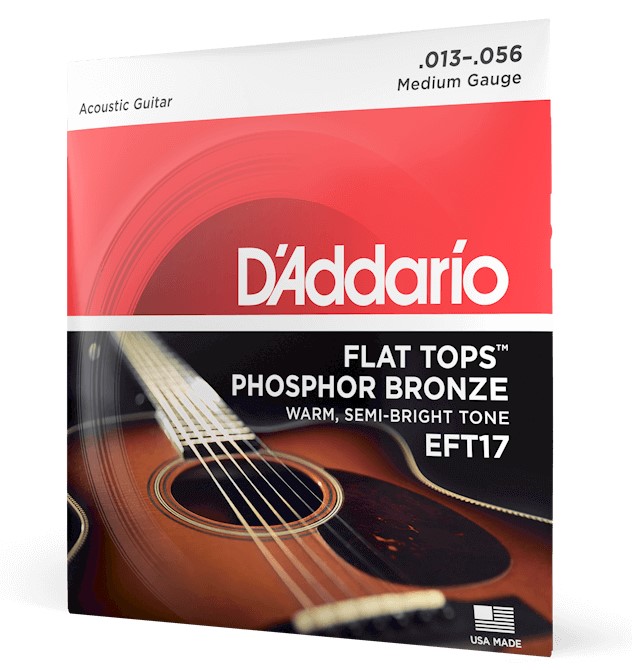 Dâ Addario Eft17 Medium Flat Tops Western-strenge  013- 056