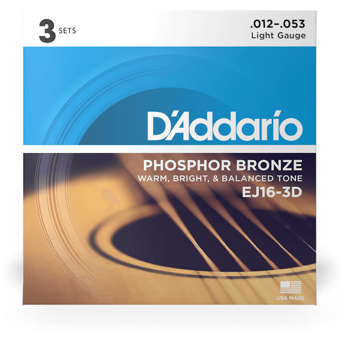 Addario Ej16-3d Western-guitar-strenge  012-053    Sæt