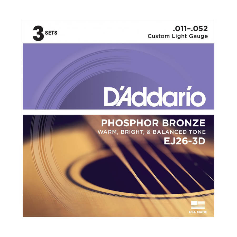 Addario Ej26-3d Western-guitar-strenge  011-052    Sæt