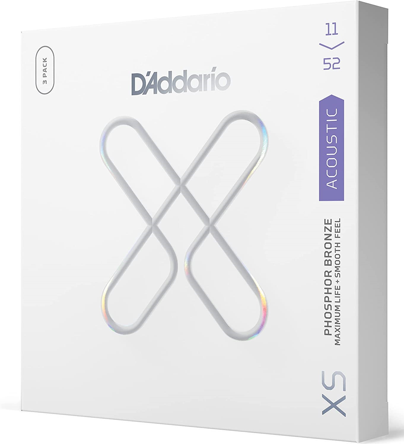 Dâ Addario Xsapb1152 Custom Light Coated Acoustic Western-strenge 011-052   Pack