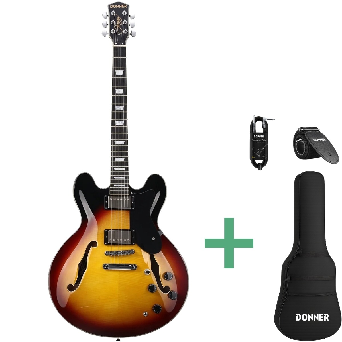 Donner Djp-1000s El-guitar Sunburst