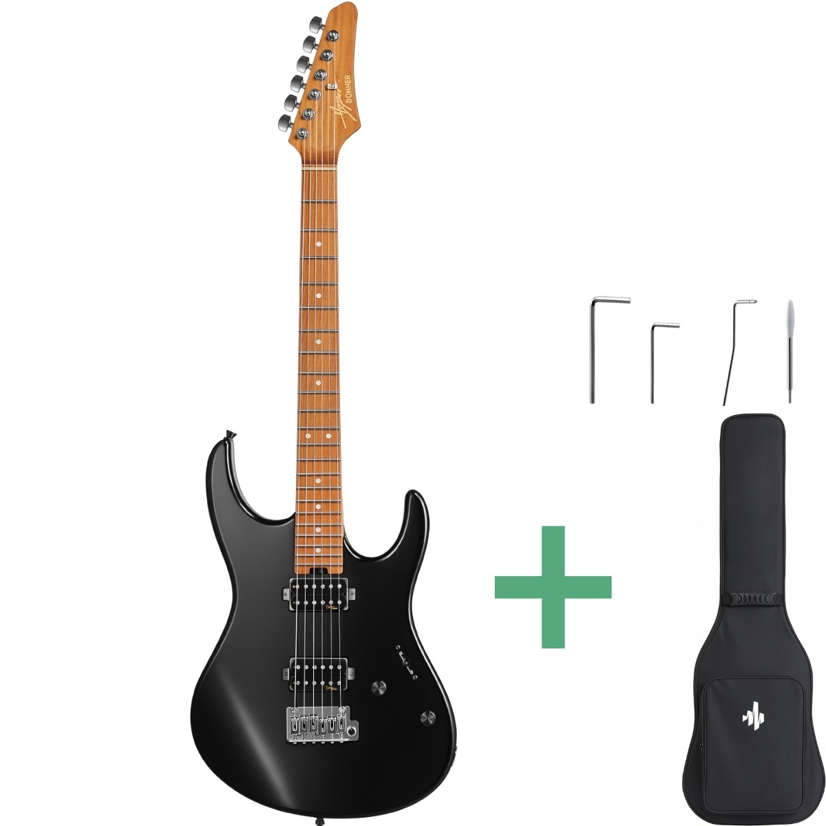 Donner Dst-700 El-guitar Sort