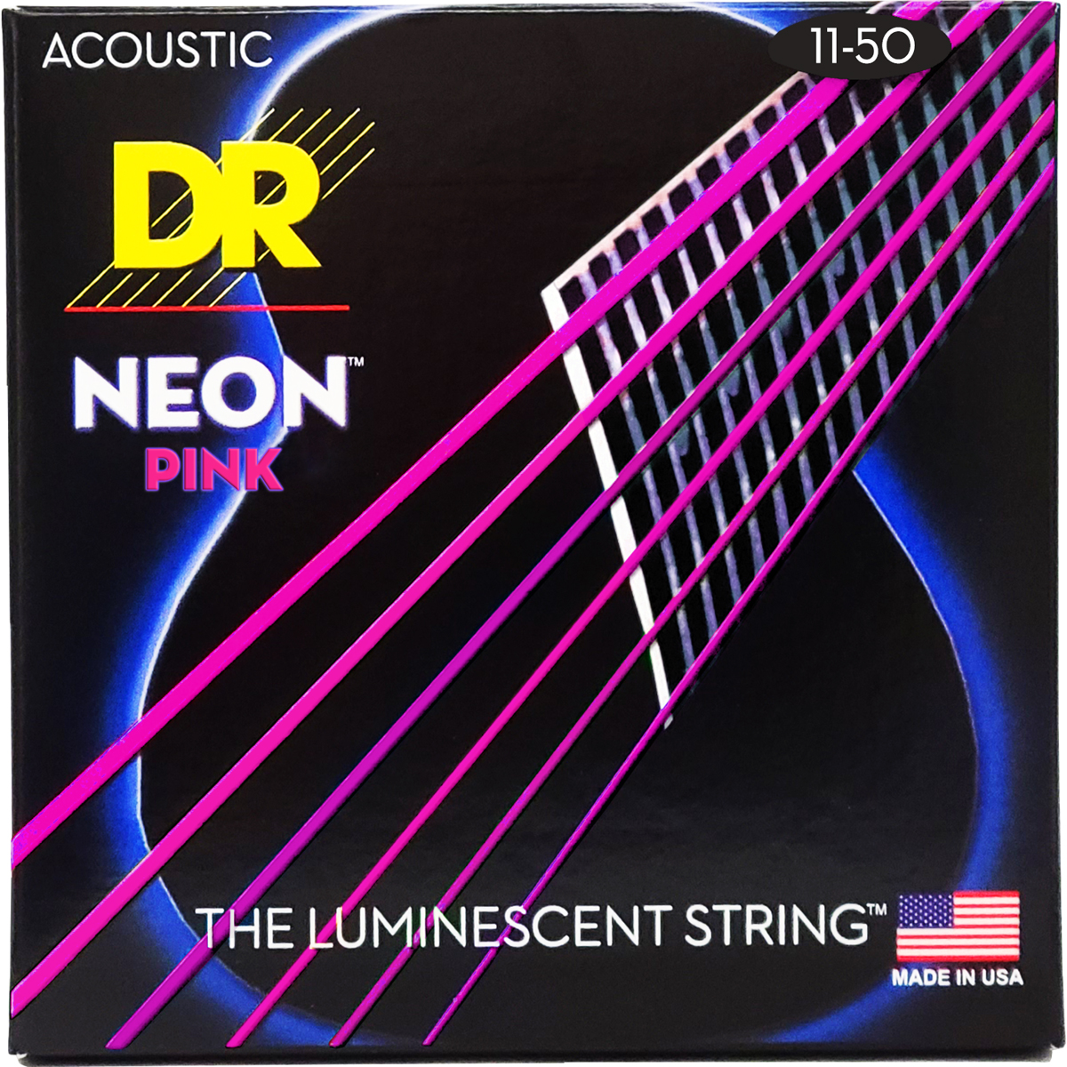 Dr Strings Npa11 Neon Pink Western-guitar-strenge  011-050