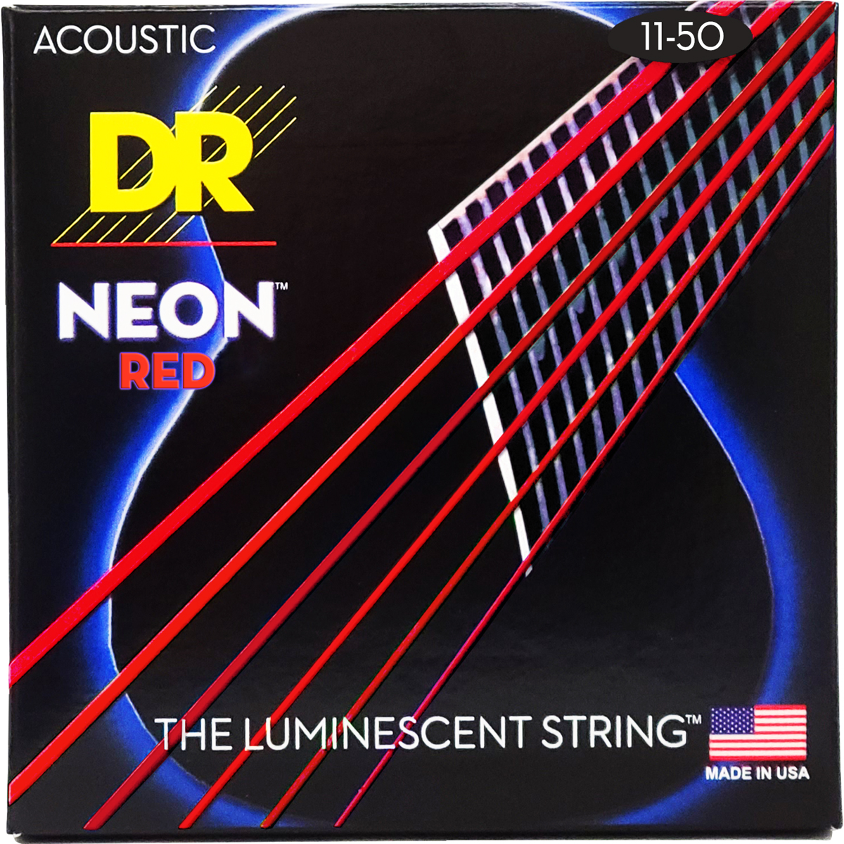 Dr Strings Nra11 Neon Red Western-guitar-strenge  011-050