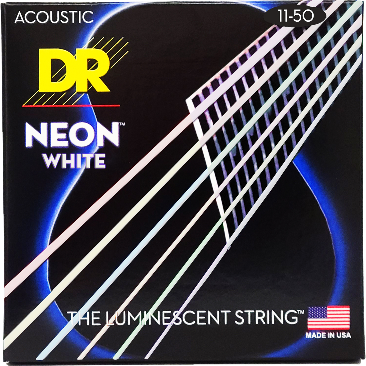 Dr Strings Nwa-11 Neon White Western-guitar-strenge  011-050