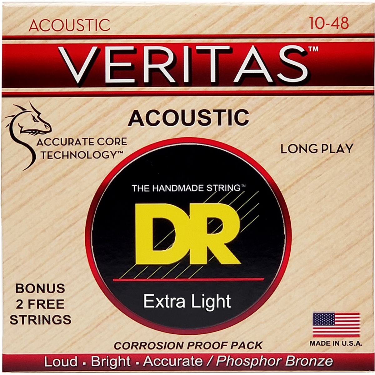 Dr Strings Vta-10 Veritas Western-guitar-strenge  010-048