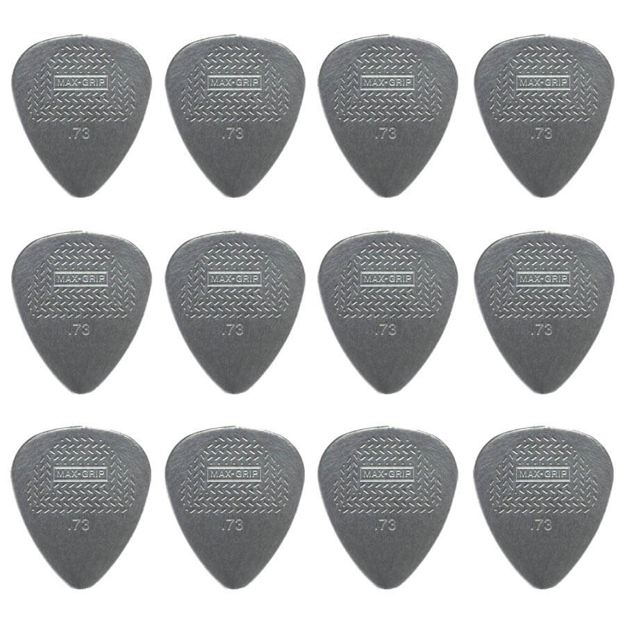Dunlop Nylon Max Grip Standard   73 Mm Plektre  12 Stk