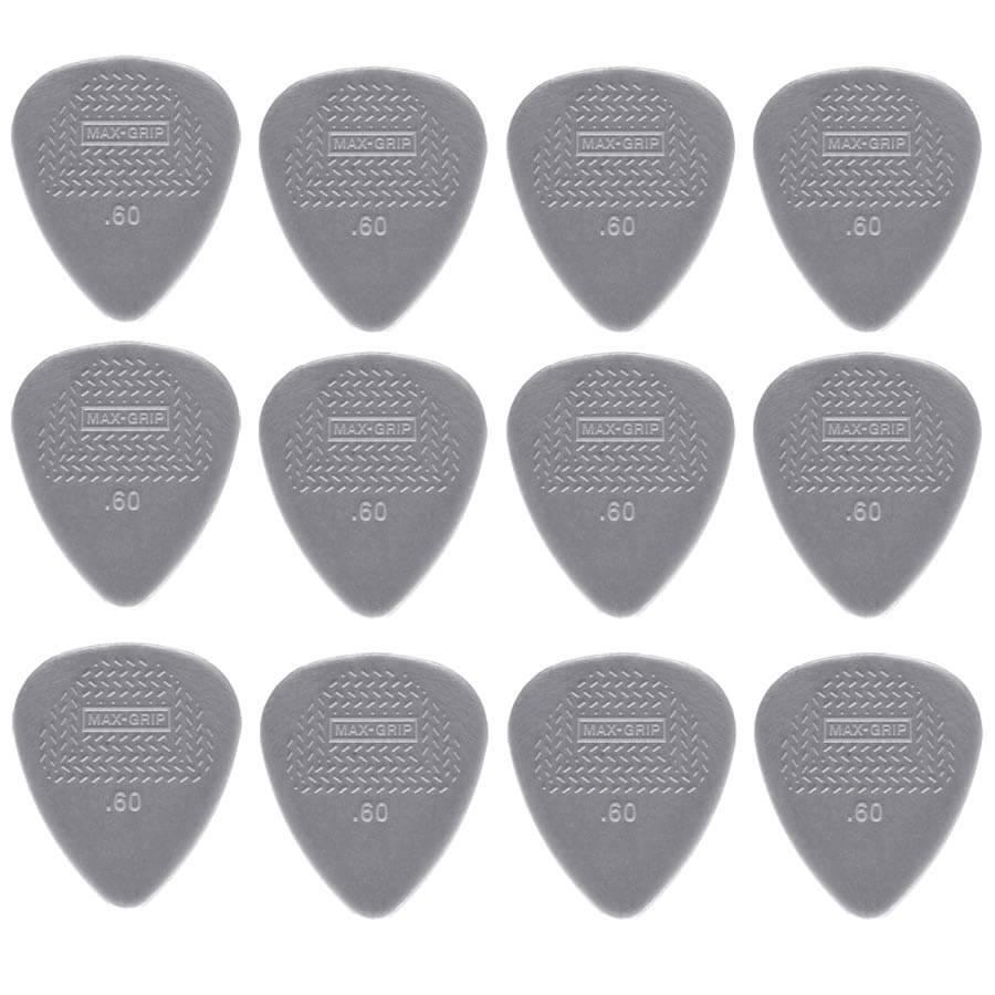 Dunlop Nylon Max Grip Standard   60 Mm Plektre  12 Stk