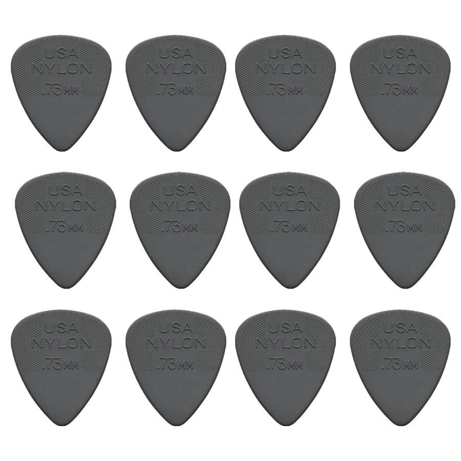 Dunlop Nylon Standard   73 Mm Plektre  12 Stk
