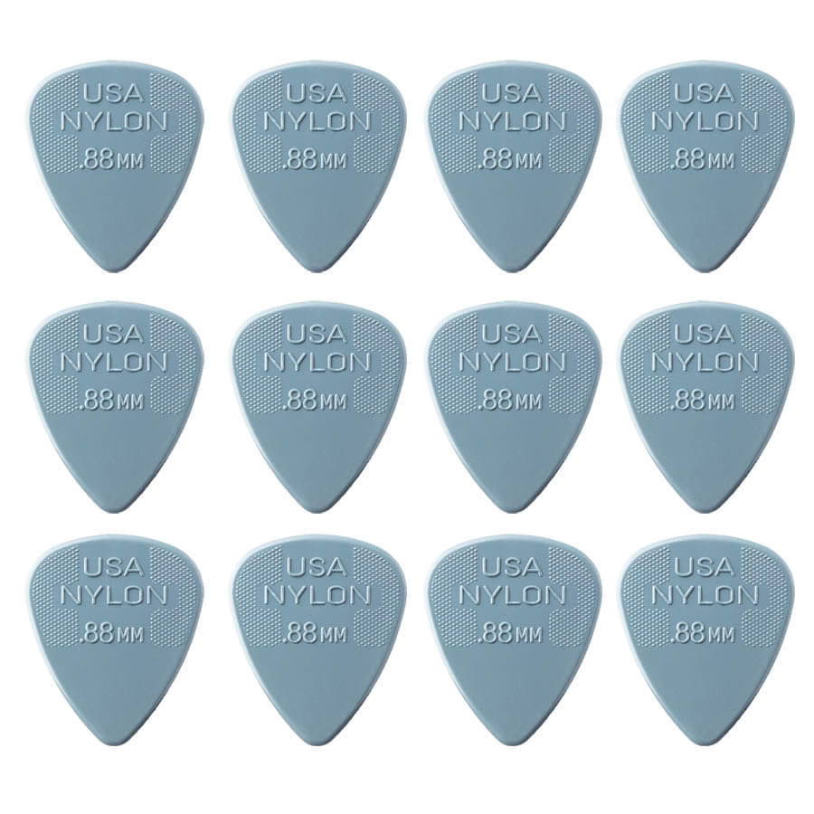 Dunlop Nylon Standard   88 Mm Plektre  12 Stk