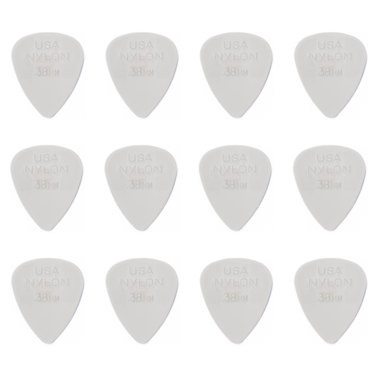 Dunlop Nylon Standard   38 Mm Plektre  12 Stk