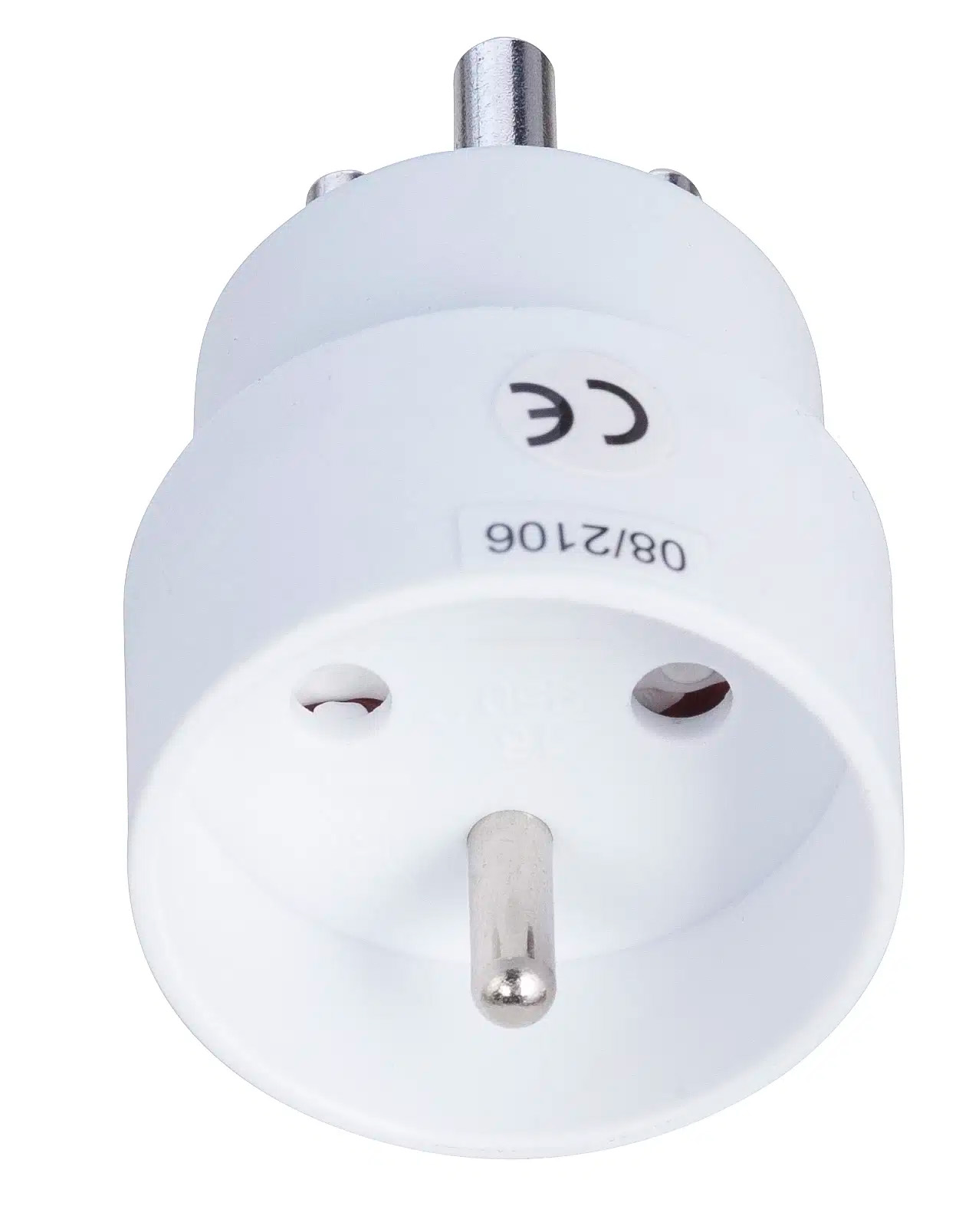 -line Hybrid Adapter Dk Med Jord Han Til Schuko Med Jord Hun Hvid