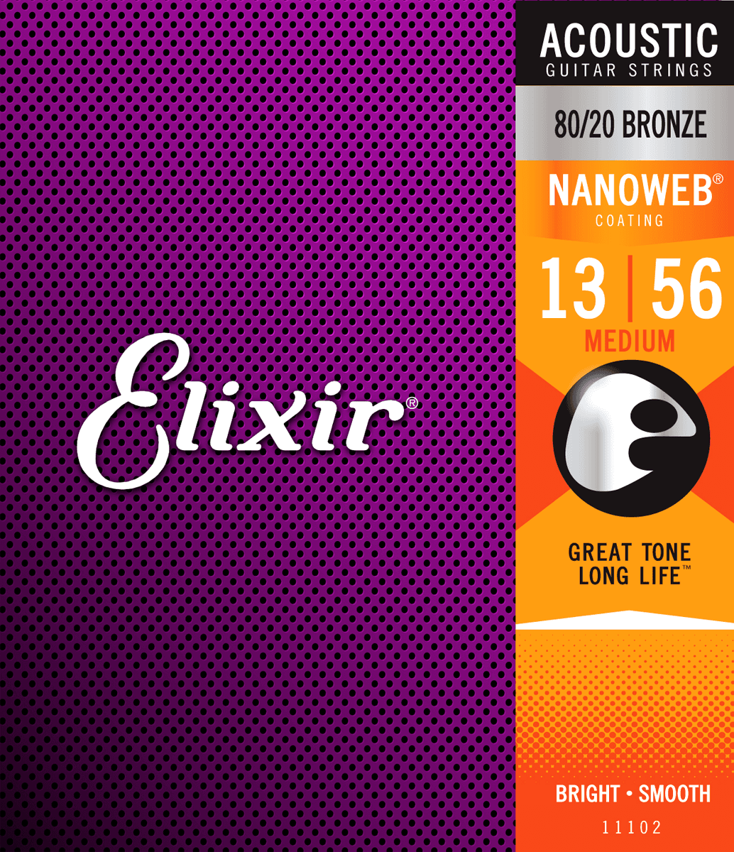 Elixir Nanoweb Bronze 80 20 Western-strenge 013-056 Medium