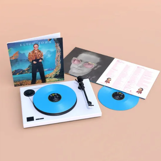 Elton John Caribou  50th Anniversary   Rsd Limited Edition   Sky Blue Vinyl