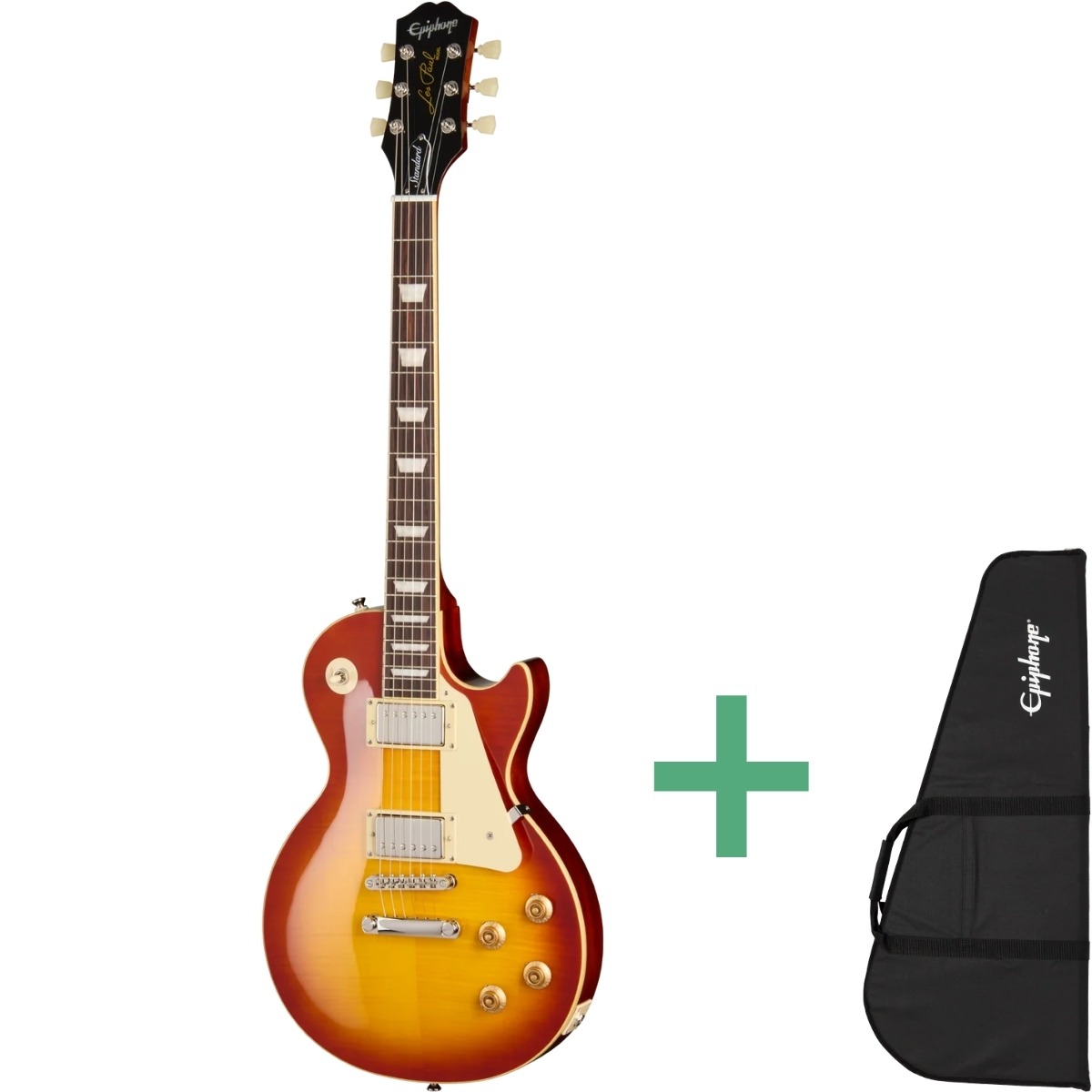 Epiphone Les Paul Std 50   Figured El-guitar Washed Cherry