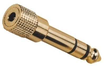 5mm Stereo Minijack   3mm Stereo Jack Adapter Guld