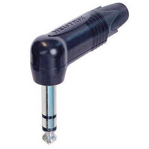 Neutrik Jackstik Stereo Slim  Vinkel   Sort Hus Np3rx-bag