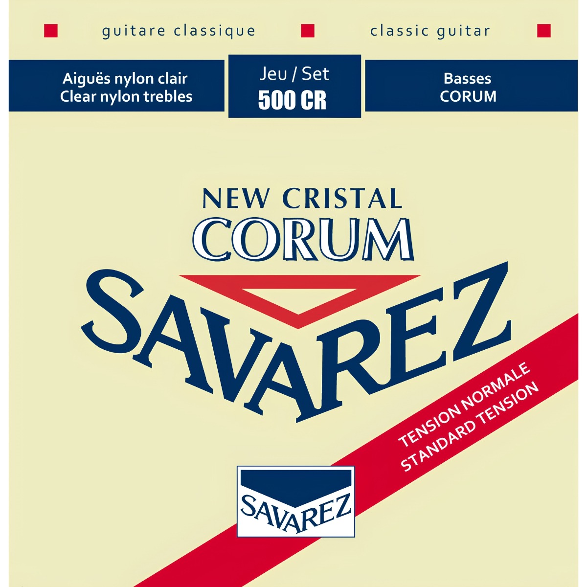 Savarez 500cr New Corum Spansk Guitar-strenge  Rød