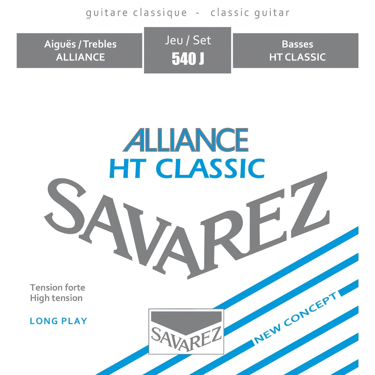 Savarez 540j Alliance High Spansk Guitar-strenge  Blå