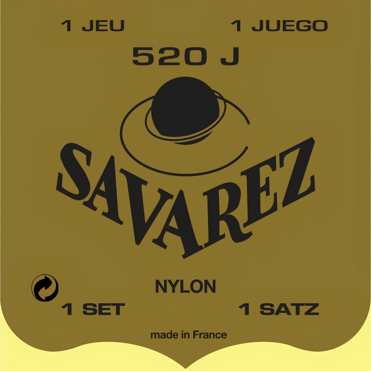Savarez 520j Spansk Guitar-strenge  Gul