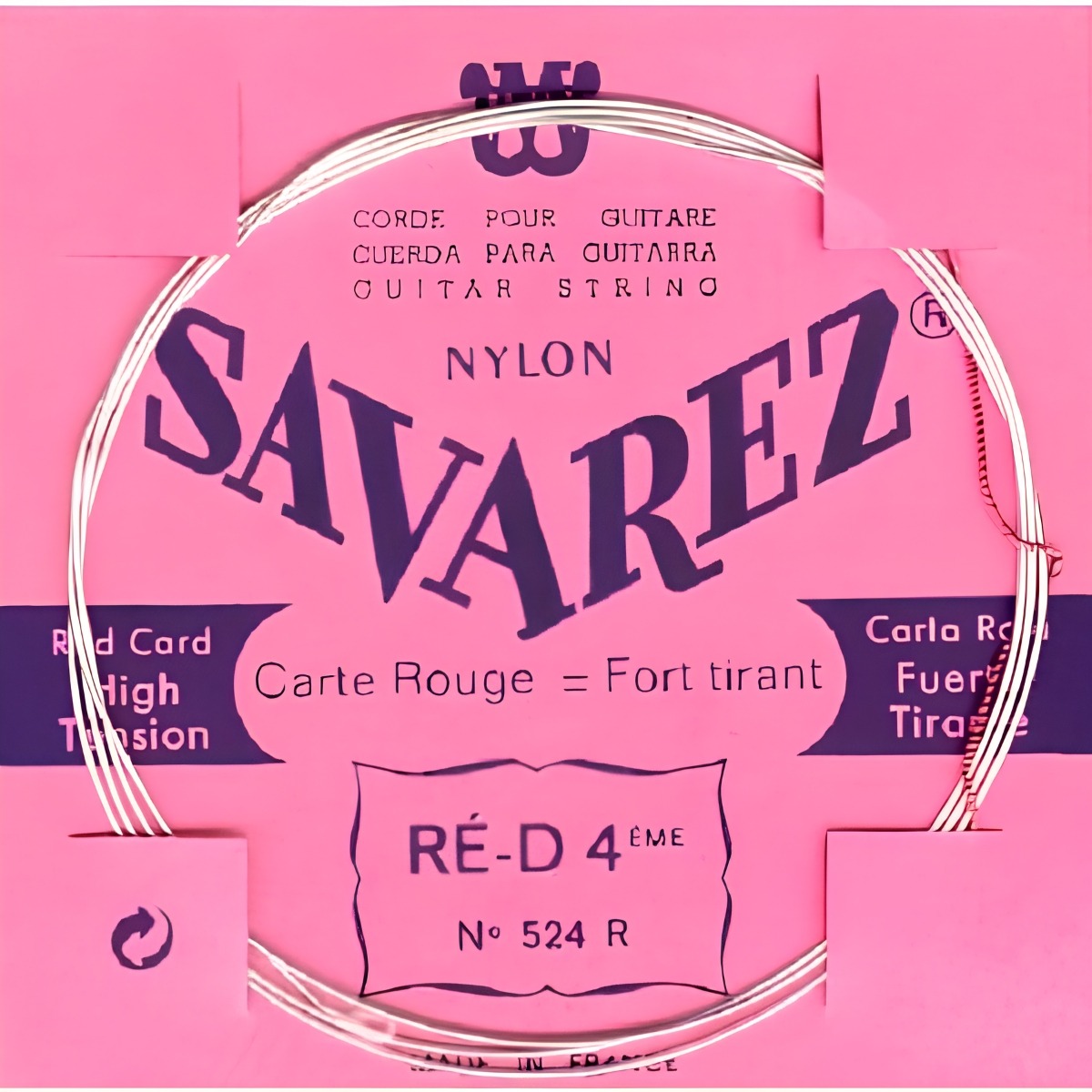 Savarez 524r D4 Løs Spansk Guitar-streng  Rød
