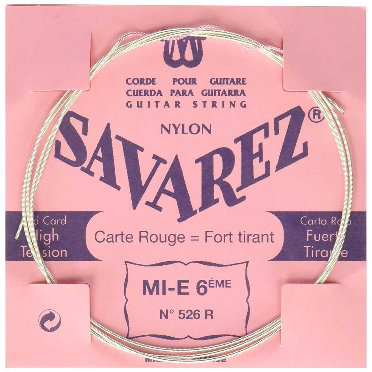 Savarez 526r E6 Løs Spansk Guitar-streng  Rød