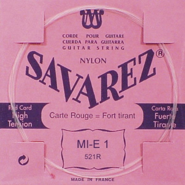 Savarez 521r E1 Løs Spansk Guitar-streng  Rød