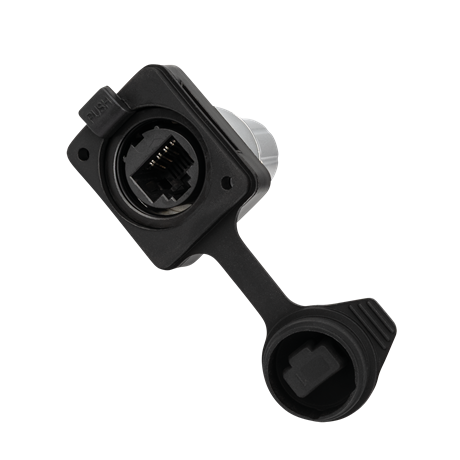 Seetronic Rj45 Chassis Feedthrough Locking Receptacle Cat6a Ip65