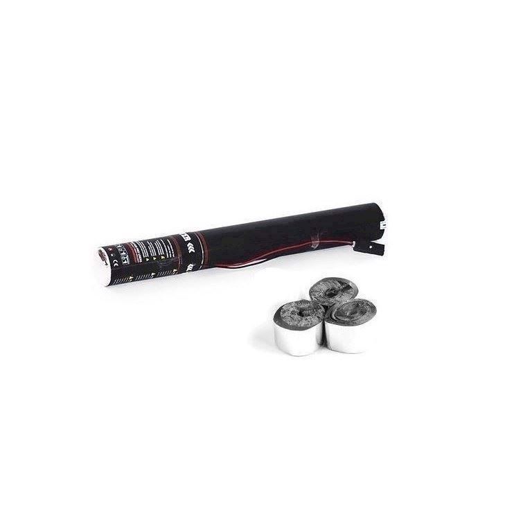 Tcm Fx Konfettirør  Elektrisk Med Streamers  50 Cm  Sølv Metallic