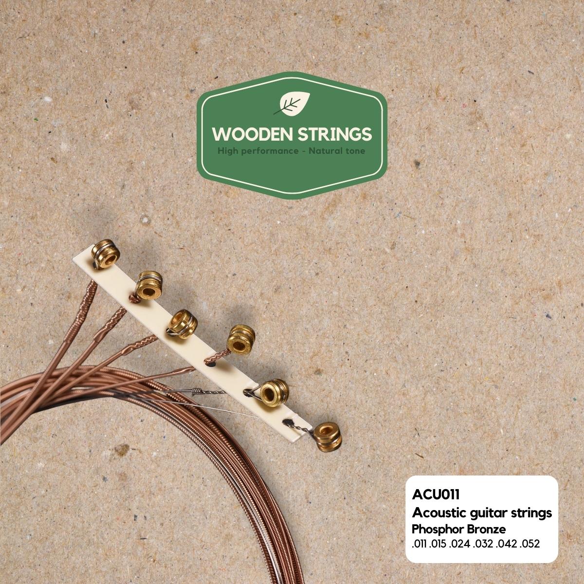 Wooden Strings Acu011 Western-guitar-strenge  011-052