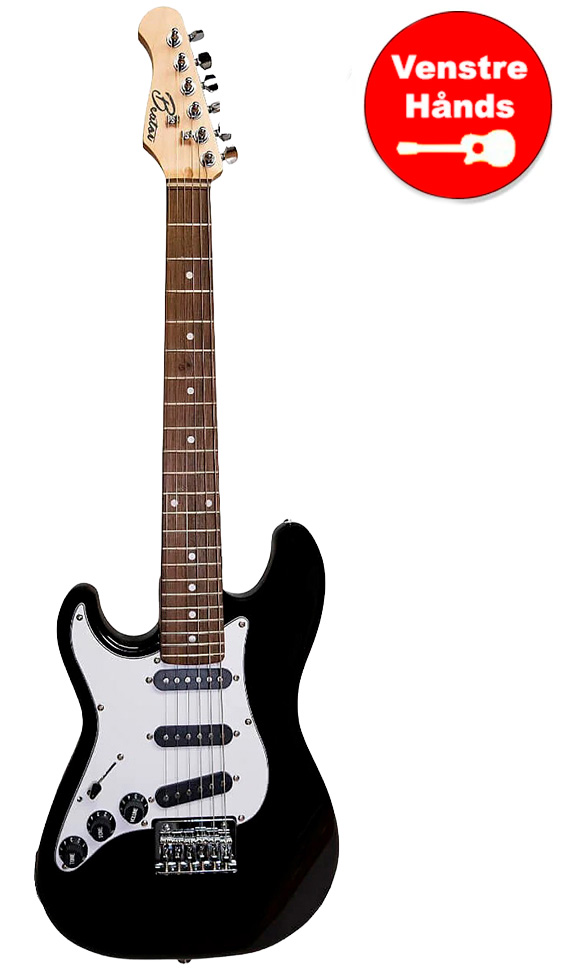 Beaton Legend     Venstrehånds El Guitar Til Børn Sort