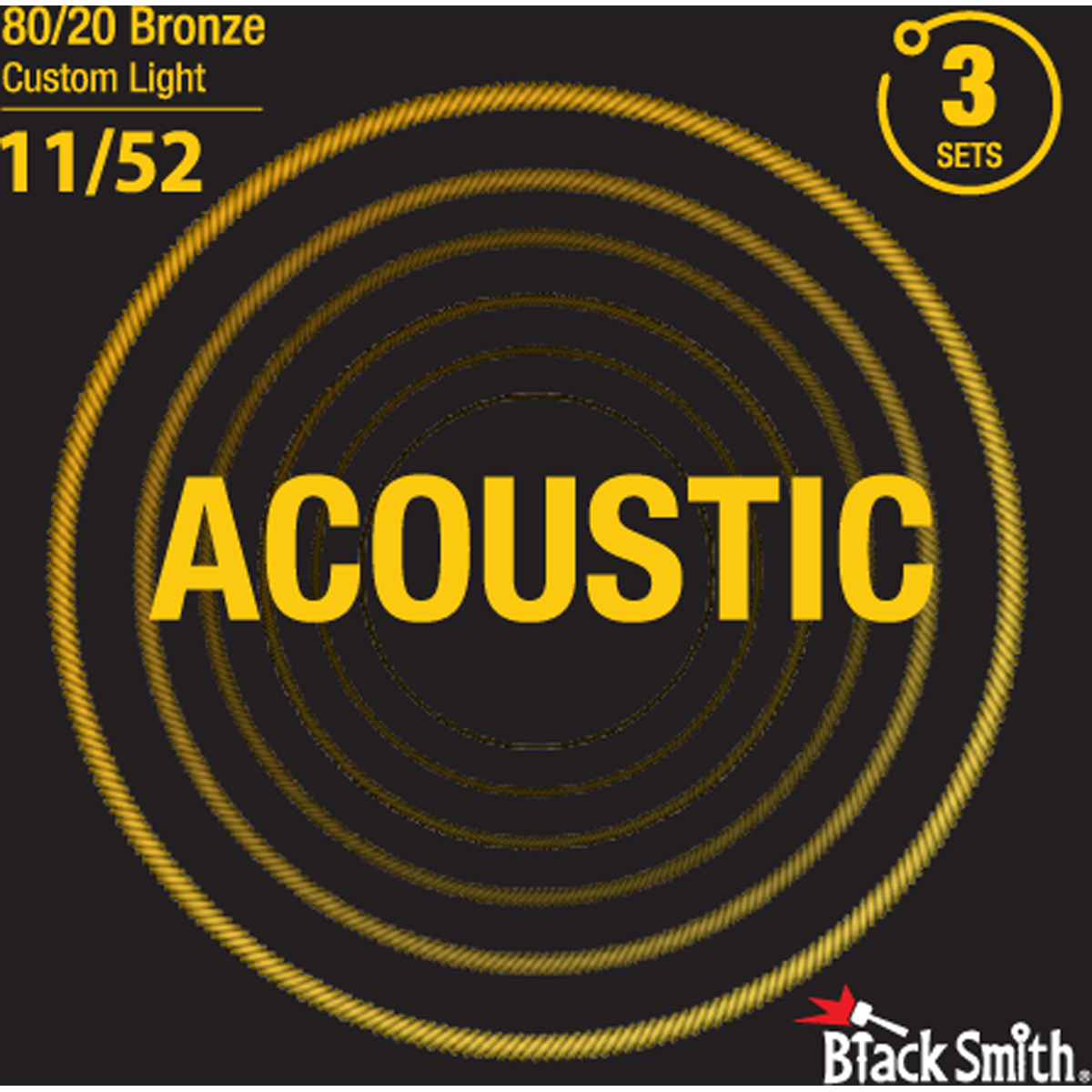 Blacksmith Br-1152-3p Western-guitar-strenge  011-052    Sæt