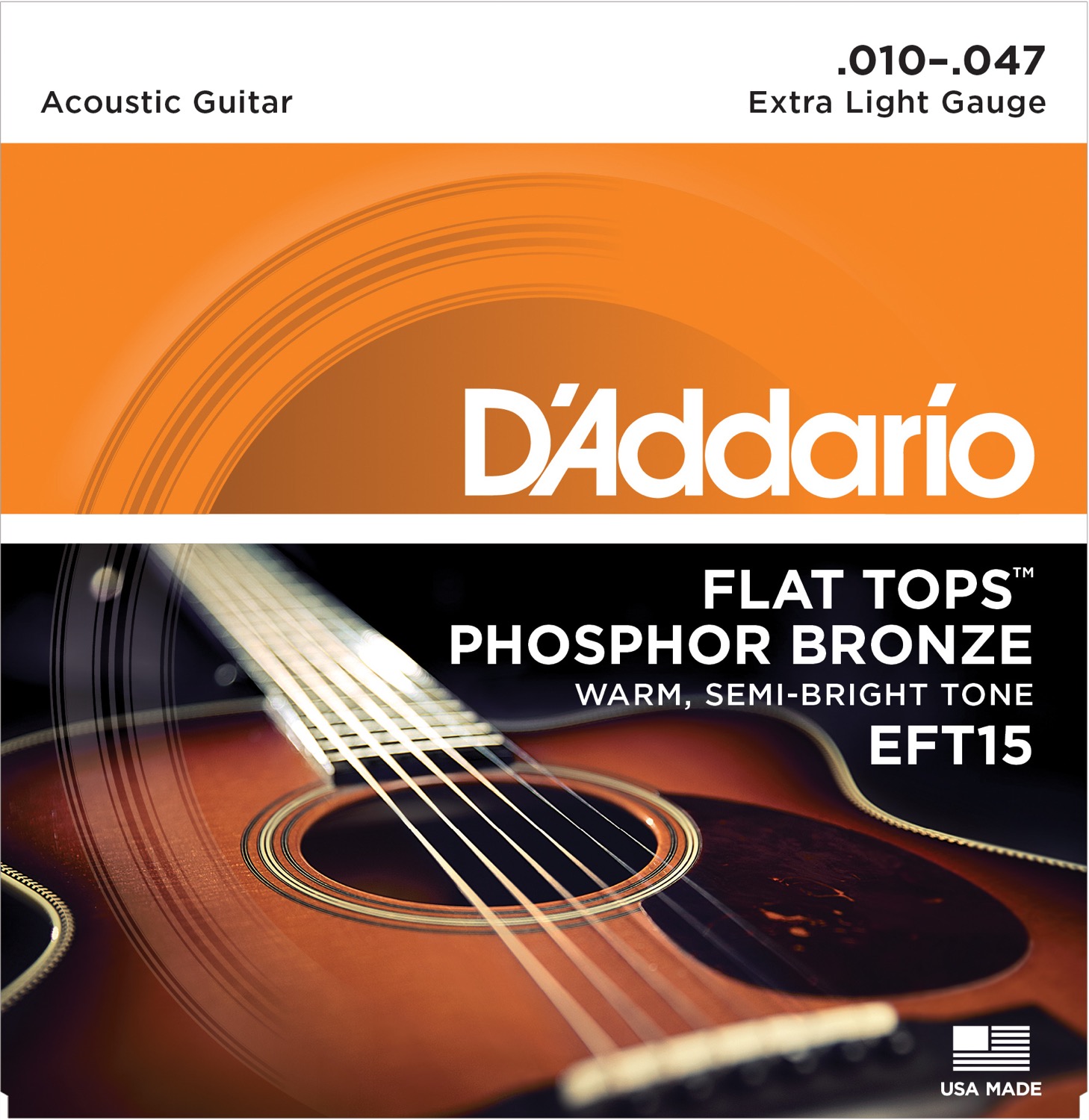 Dâ Addario Eft15 Extra Light Flat Tops Western-strenge 010-047