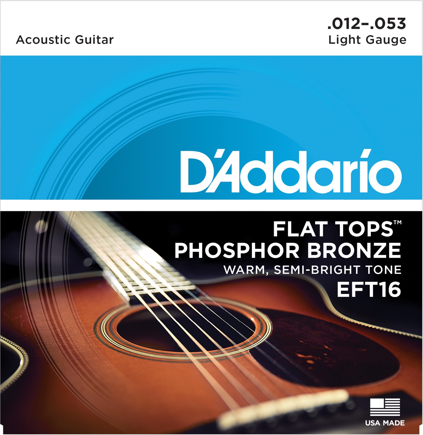 Dâ Addario Eft16 Light Flat Tops Western-strenge 012-053