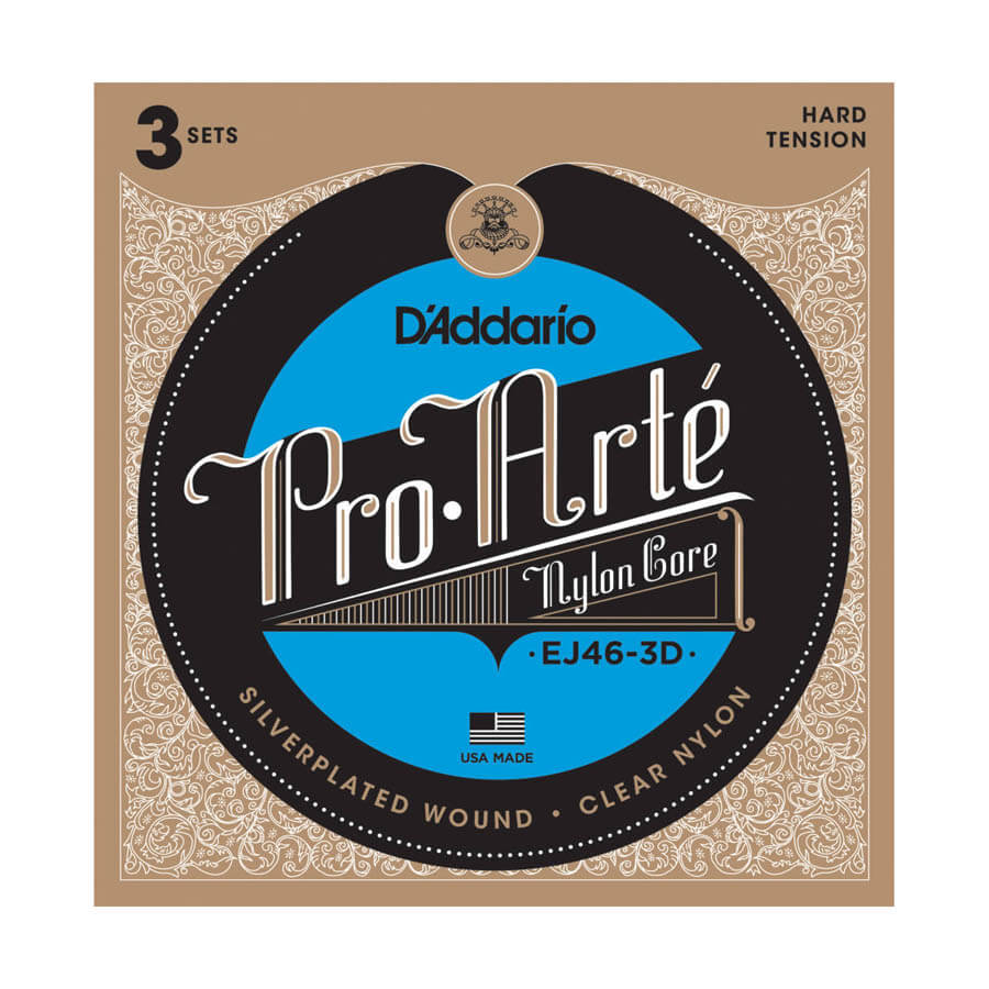 Addario Ej46-3d Spansk Guitar-strenge  Hard Tension    Sæt