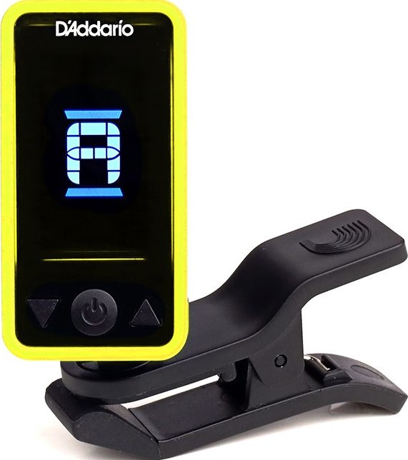 Addario Eclipse Tuner Til Guitar Og El-bas Gul