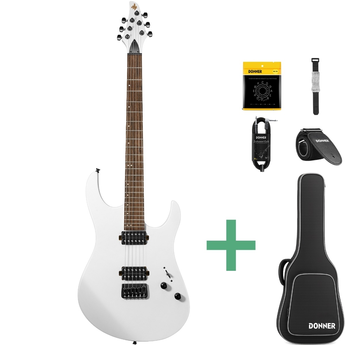 Donner Dmt-100   El-guitar Hvid
