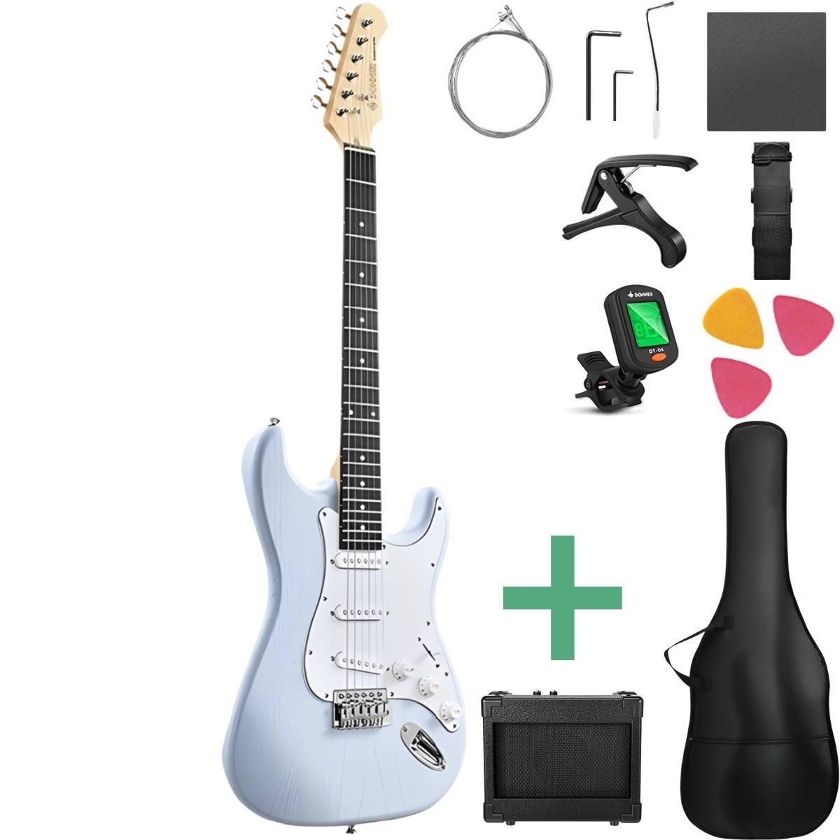 Donner Dst-80 El-guitar Pakke Sonic Blue