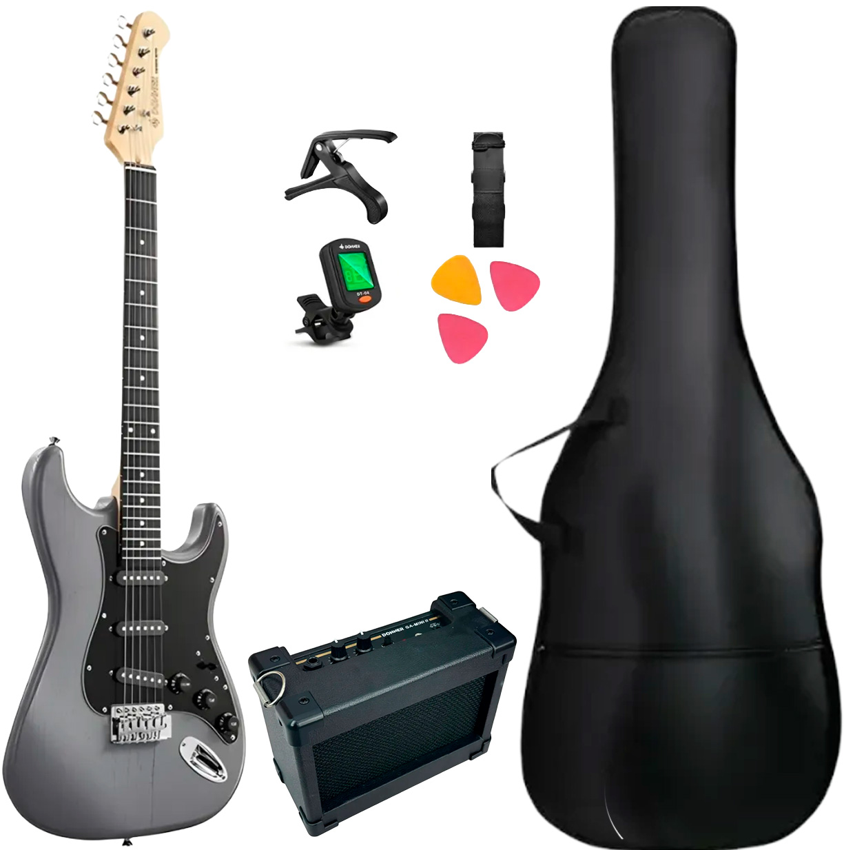 Donner Dst-80 Elguitar Bundle Matton Black
