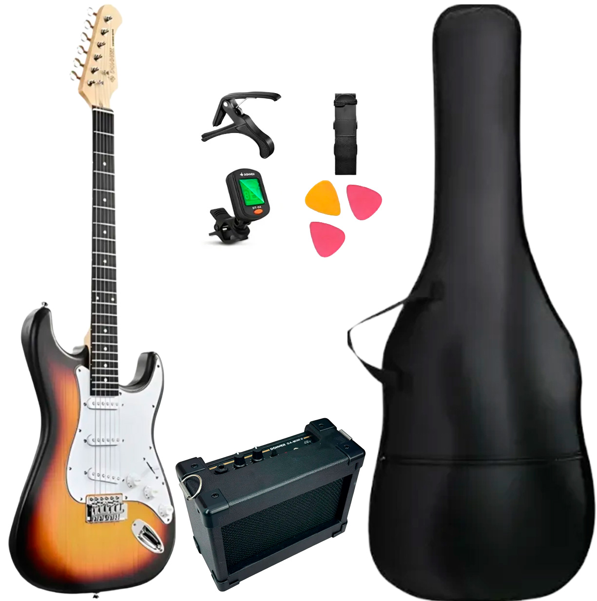 Donner Dst-80 Elguitar Bundle Sunburst