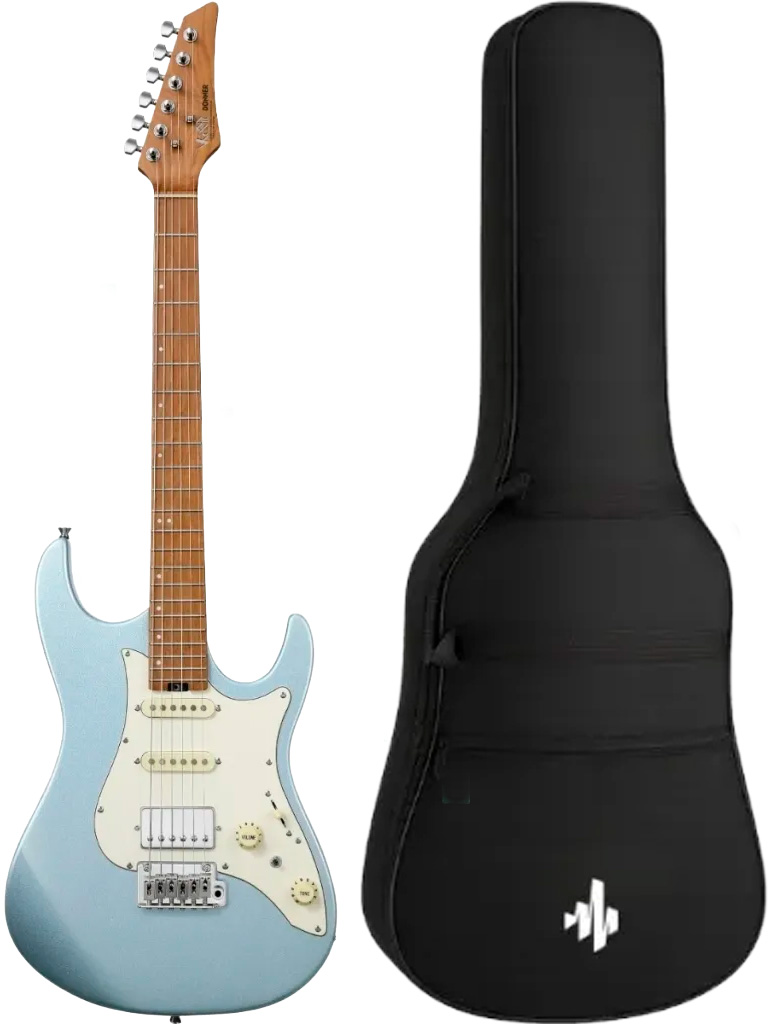 Donner Dst-550 Elguitar Med Gigbag Metallic Blue
