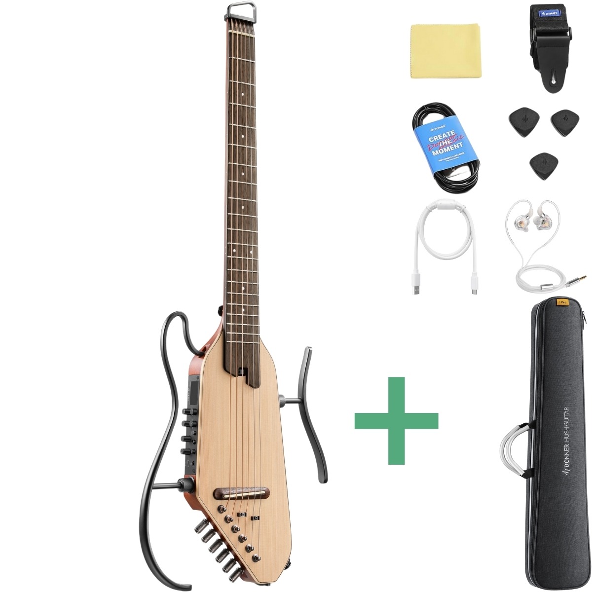 Donner Hush-  Pro Silent Guitar Nature