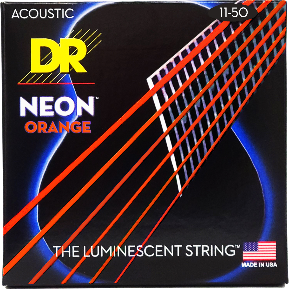Dr Strings Noa11 Neon Orange Western-guitar-strenge  011-050