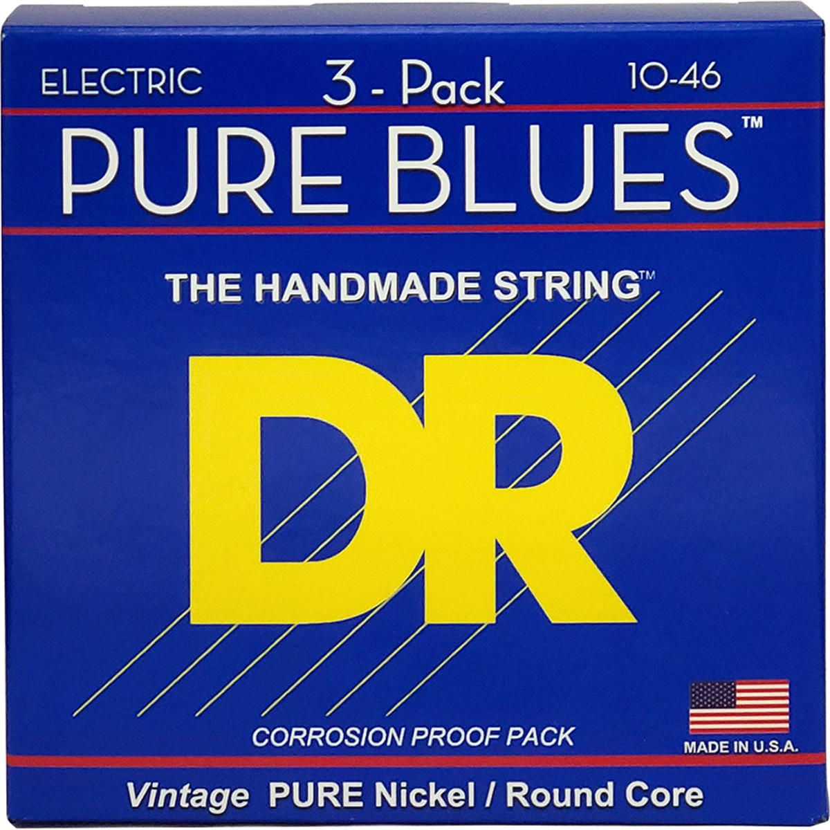 Dr Strings Phr-10-3pk Pure Blues El-guitar-strenge  010-046    Sæt
