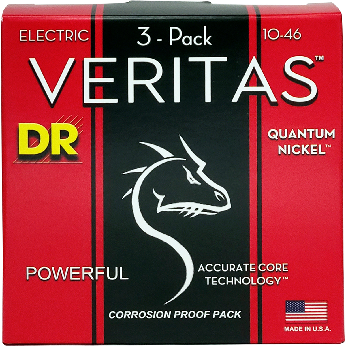 Dr Strings Vte-10-3pk Veritas El-guitar-strenge  010-046    Sæt