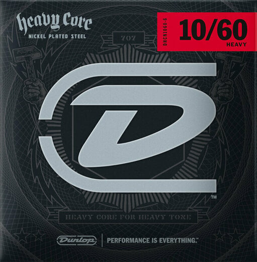 Dunlop Dhcn1060-  Heavy Core 10-60 El-guitar Strenge Til  -strenget